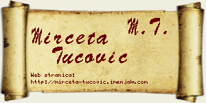 Mirčeta Tucović vizit kartica